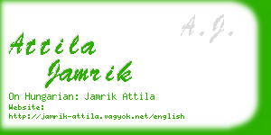 attila jamrik business card